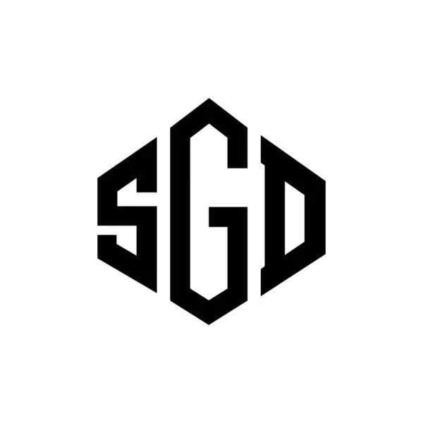 Sgd Letter Logo Design Polygon Shape Sgd Polygon Cube Shape — Stock Vector