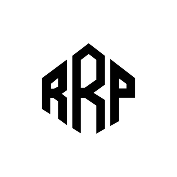 Rrp Letter Logo Design Polygon Shape Rrp Polygon Cube Shape — Stock Vector