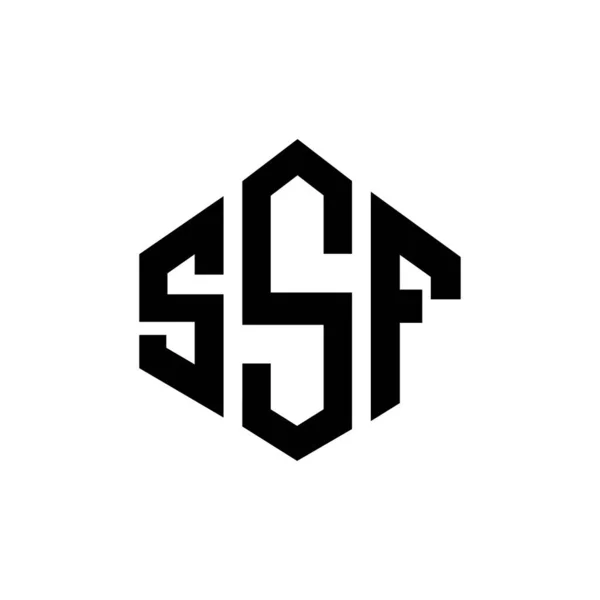 Design Logo Lettre Ssf Avec Forme Polygone Polygone Ssf Conception — Image vectorielle