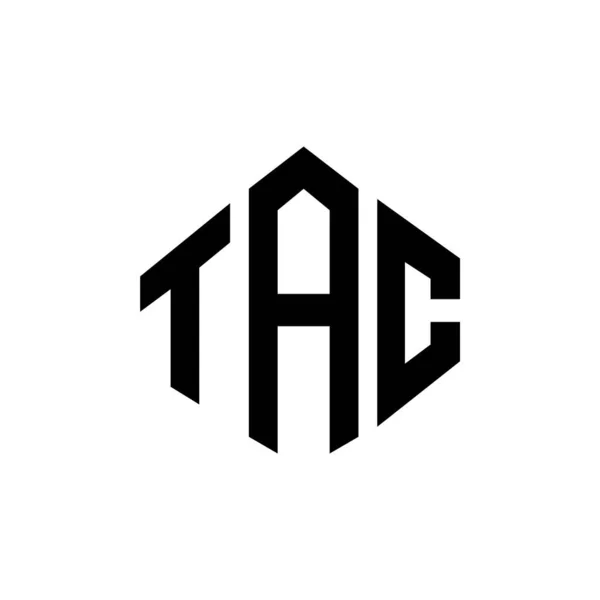 Çokgen Şekilli Tac Harf Logosu Tasarımı Taktik Çokgen Küp Şeklinde — Stok Vektör