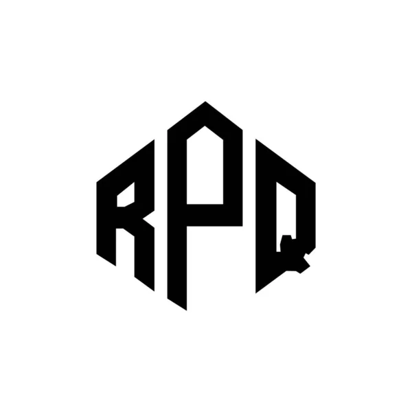 Rpq Letter Logo Design Polygon Shape Rpq Polygon Cube Shape — стоковый вектор