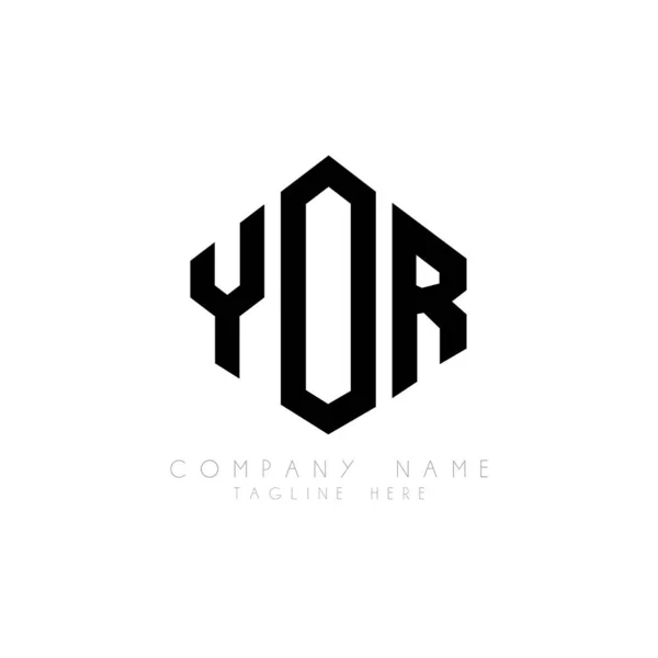 Yor Letter Logo Design Polygon Shape Yor Polygon Cube Shape — Stock Vector