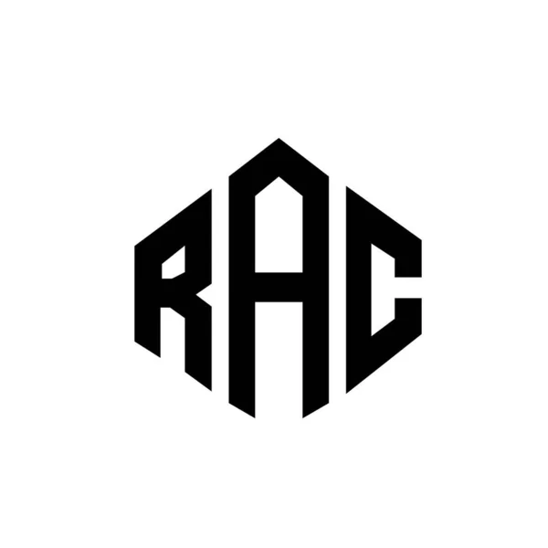 Rac Letter Logo Design Polygon Shape Rac Polygon Cube Shape — Stockvector