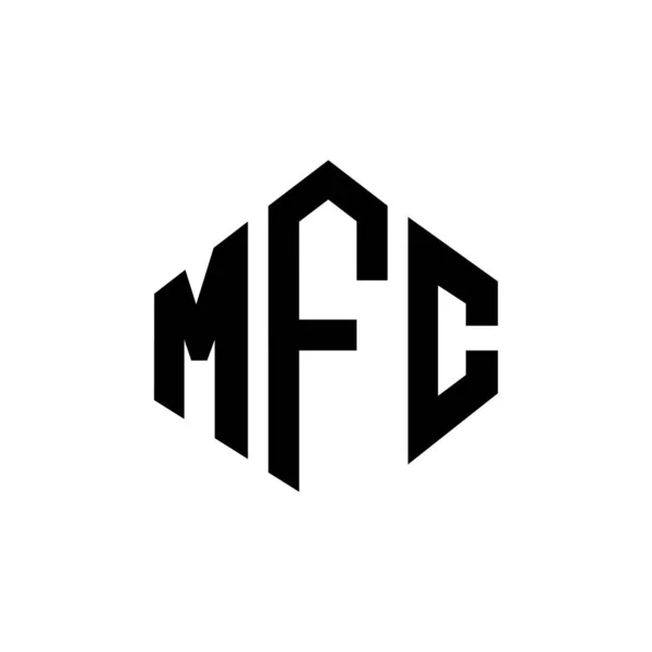Projekt Logo Liter Mfc Kształcie Wieloboku Konstrukcja Logo Wieloboju Sześcianu — Wektor stockowy