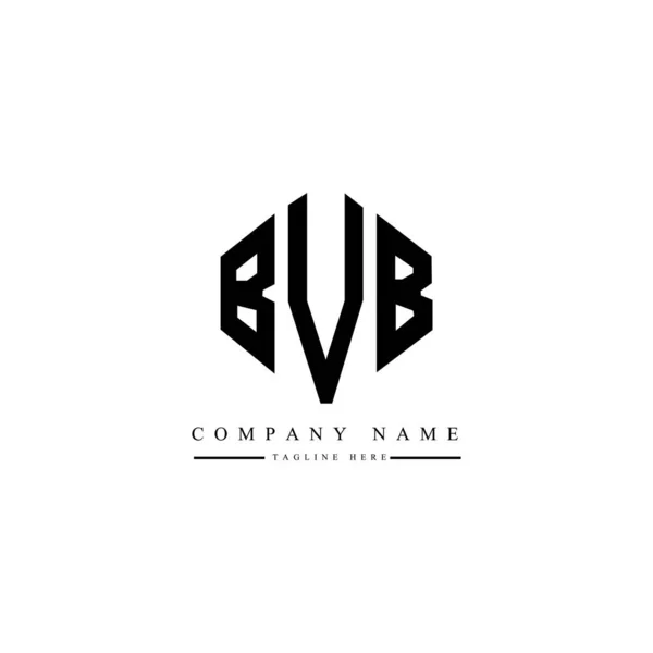 Bvb Letter Logo Design Polygon Shape Bvb Polygon Cube Shape — Stock Vector