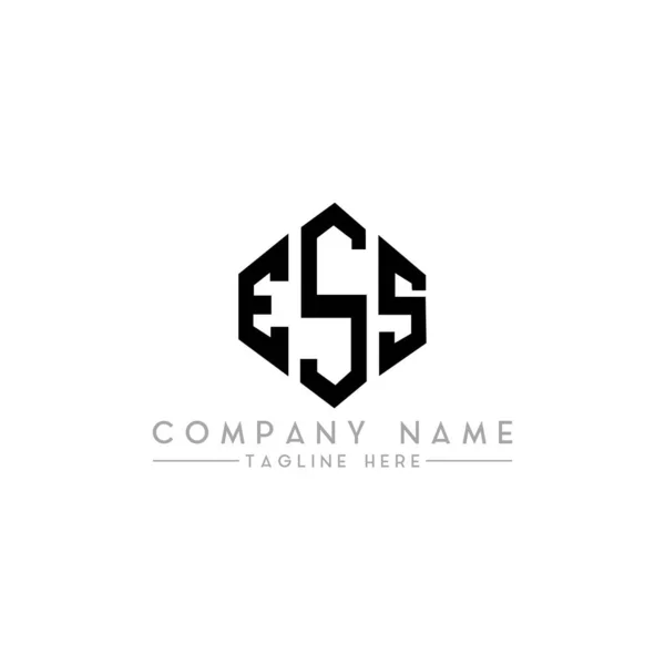 Logo Ess Lettera Design Con Forma Poligonale Design Del Logo — Vettoriale Stock