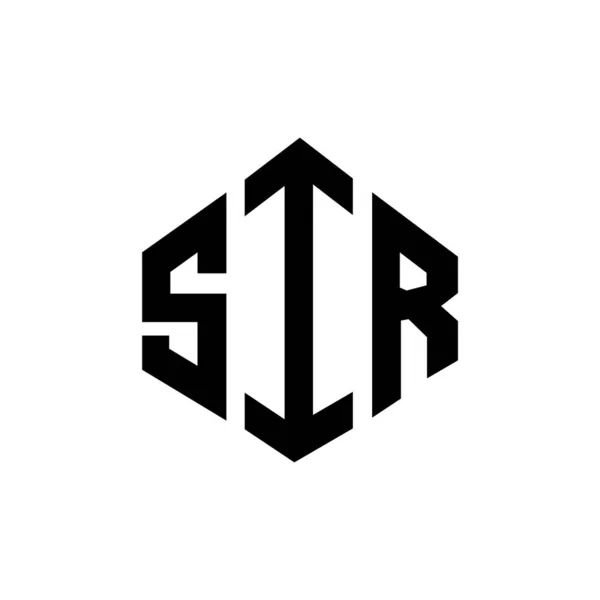 Sir Letter Logo Design Polygon Shape Sir Polygon Cube Shape — 图库矢量图片