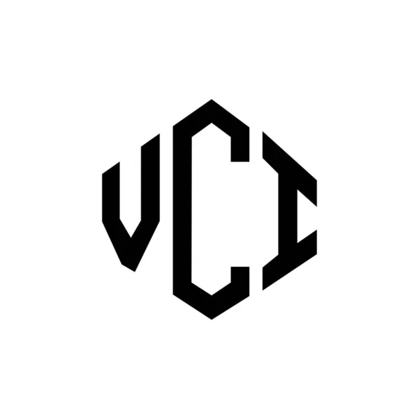 Vci Letter Logo Design Polygon Shape Vci Polygon Cube Shape — 图库矢量图片