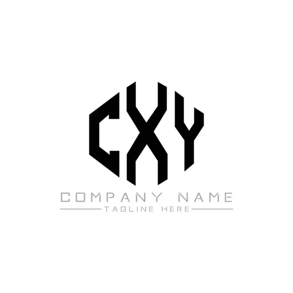 Logo Lettera Cxy Design Con Forma Poligonale Design Del Logo — Vettoriale Stock