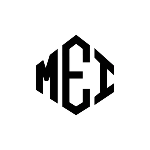 Mei Letter Logo Design Polygon Shape Mei Polygon Cube Shape — Vettoriale Stock