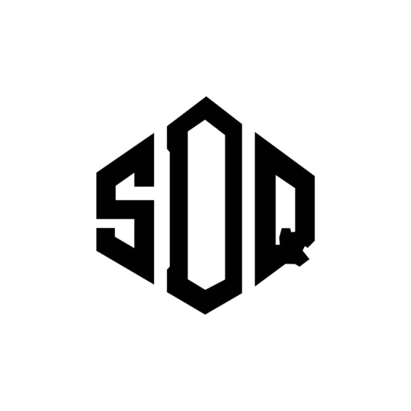 Sdq Letter Logo Design Polygon Shape Sdq Polygon Cube Shape — Stok Vektör
