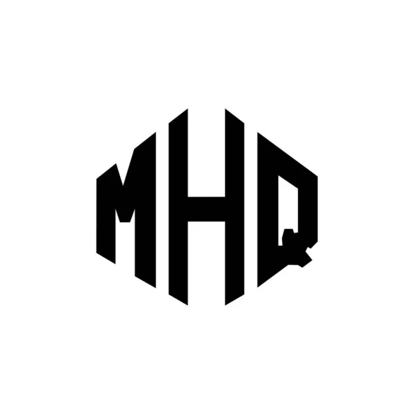 Projekt Logo Litery Mhq Kształcie Wieloboku Projekt Logo Wieloboku Sześcianu — Wektor stockowy