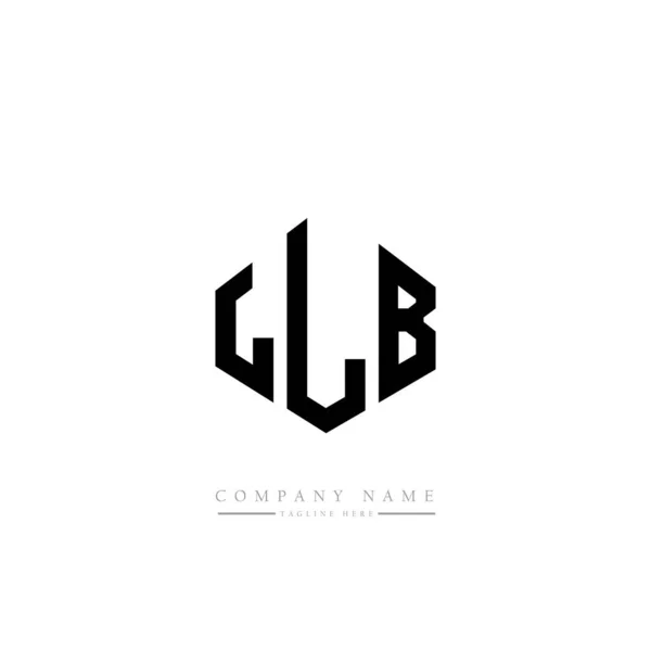 Logo Llb Lettera Design Con Forma Poligonale Design Del Logo — Vettoriale Stock