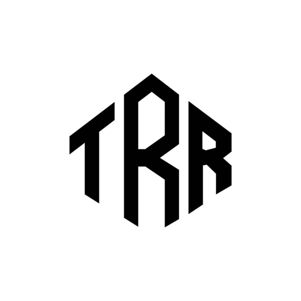 Logo Trr Lettera Design Con Forma Poligonale Trr Poligono Cubo — Vettoriale Stock