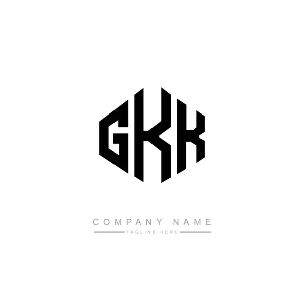 stock vector GKK letter logo design with polygon shape. Cube shape logo design. Hexagon vector logo template white and black colors. Monogram, business and real estate logo.