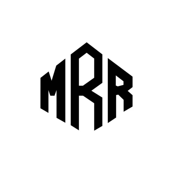 Mrr Letter Logo Design Polygon Shape Mrr Polygon Cube Shape — Stockový vektor