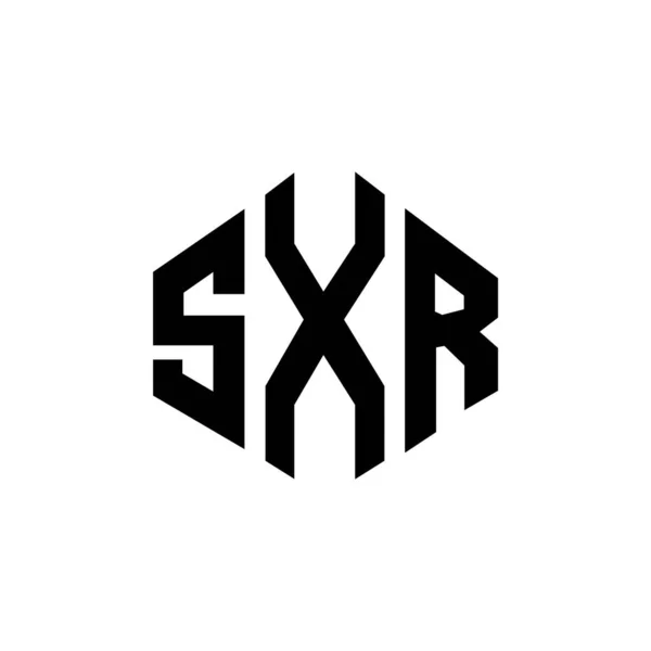 Sxr Letter Logo Design Polygon Shape Sxr Polygon Cube Shape — 스톡 벡터