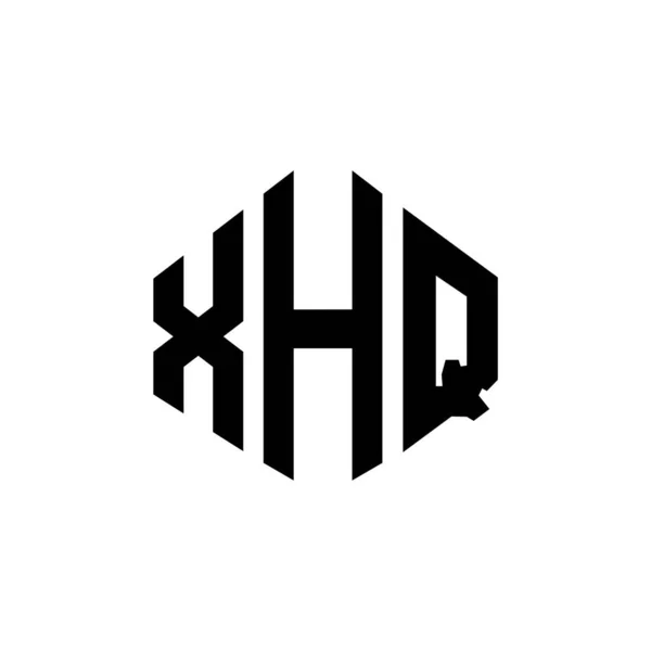 Xhq Bokstav Logotyp Design Med Polygon Form Xhq Polygon Och — Stock vektor