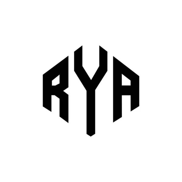 Дизайн Логотипа Rya Формой Многоугольника Многоугольник Rya Дизайн Логотипа Форме — стоковый вектор