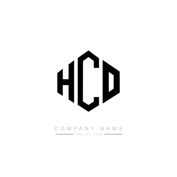 Hco Letter Logo Design Polygon Shape Hco Polygon Cube Shape — стоковый вектор