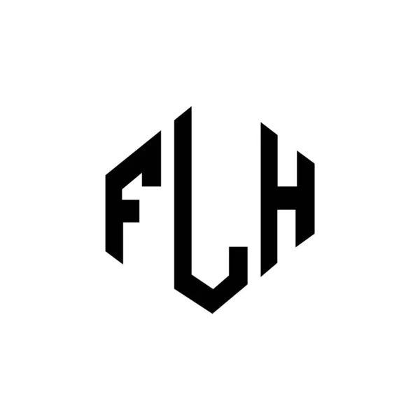 Flh Letter Logo Design Polygon Shape Flh Polygon Cube Shape — Wektor stockowy