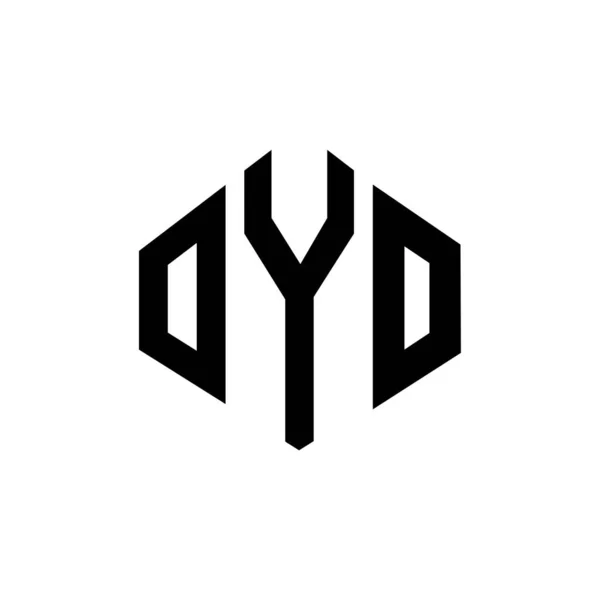 Oyo Letter Logo Design Polygon Shape Oyo Polygon Cube Shape — Stock Vector