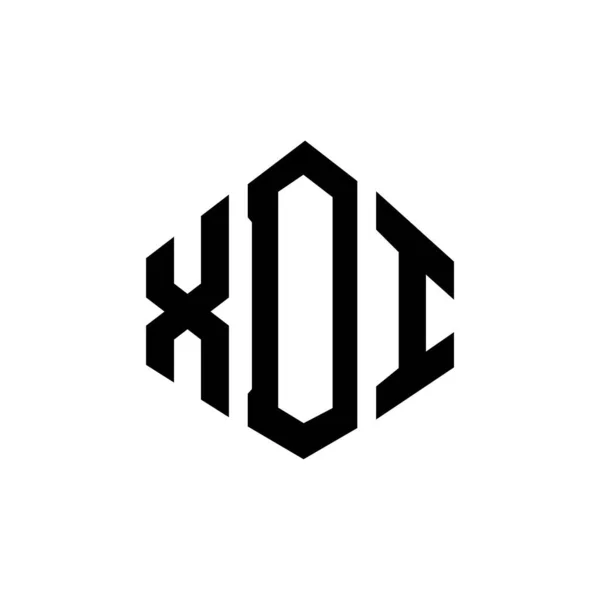 Xdi Letter Logo Design Polygon Shape Xdi Polygon Cube Shape — Stockvektor