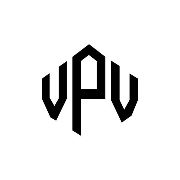 Vpv Letter Logo Design Polygon Shape Vpv Polygon Cube Shape — Vector de stock