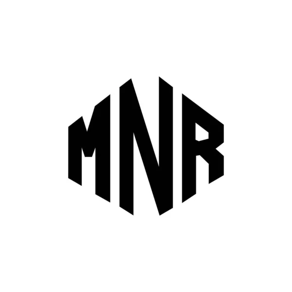 Mnr Schriftzug Logo Design Mit Polygonform Logo Design Aus Mnr — Stockvektor