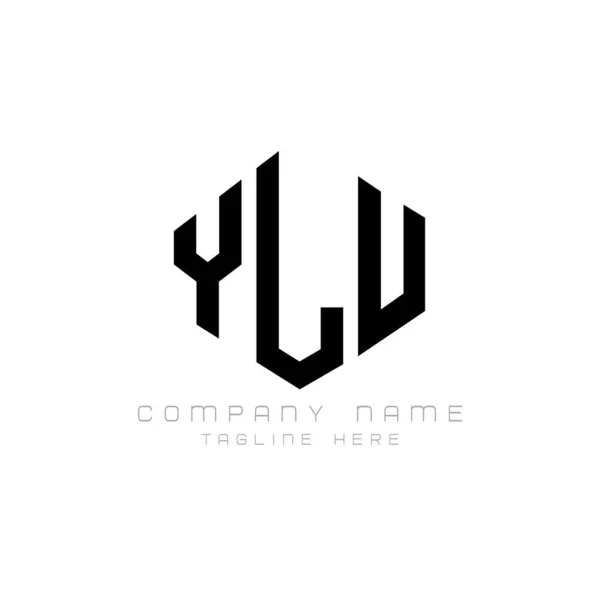 Ylu Letter Logo Design Polygon Shape Ylu Polygon Cube Shape — Stock Vector