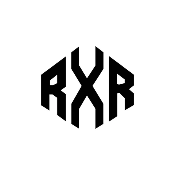 Rxr Letter Logo Design Polygon Shape Rxr Polygon Cube Shape — Archivo Imágenes Vectoriales