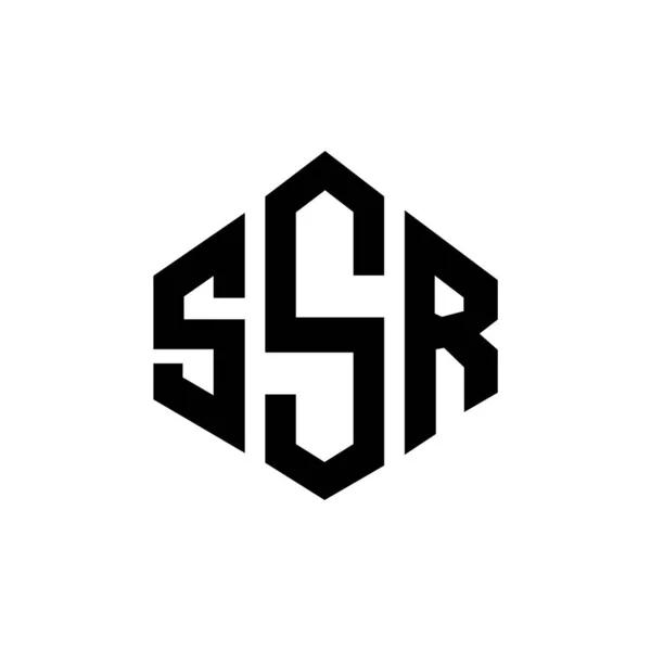 Ssr Letter Logo Design Polygon Shape Ssr Polygon Cube Shape — Stockový vektor