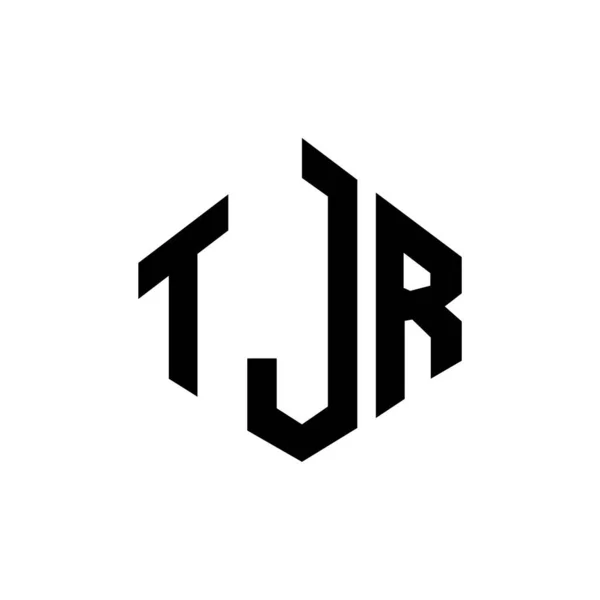 Tjr Letter Logo Design Polygon Shape Tjr Polygon Cube Shape — 스톡 벡터