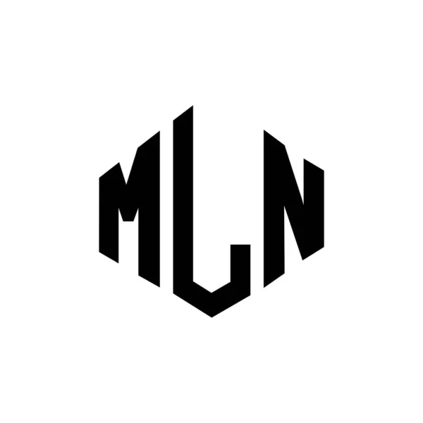 Mln Schriftzug Logo Design Mit Polygonform Logo Design Aus Mln — Stockvektor