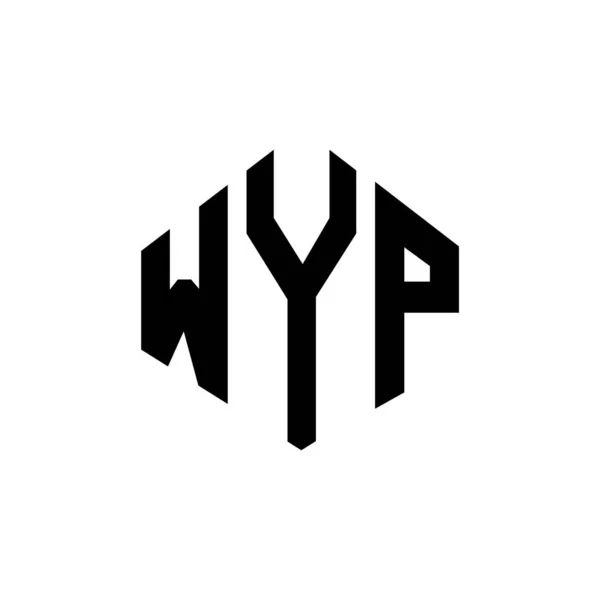 Wyp Letter Logo Design Polygon Shape Wyp Polygon Cube Shape — Stock Vector