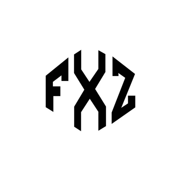Fxa Letter Logo Design Polygon Shape Fxa Polygon Cube Shape — Image vectorielle