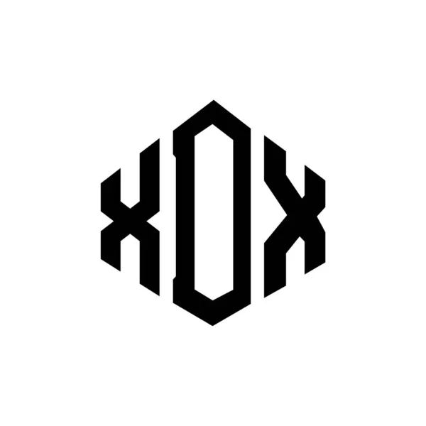 Дизайн Логотипу Літери Xdx Формою Багатокутника Дизайн Логотипу Xdx Багатокутника — стоковий вектор