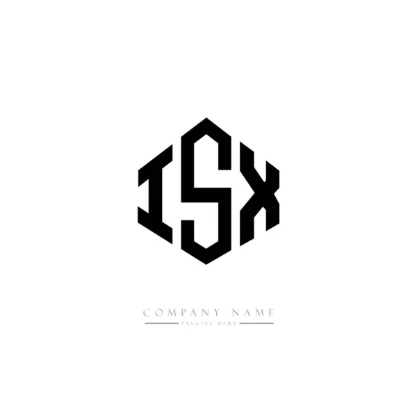 Design Logo Isx Lettre Avec Forme Polygone Conception Logo Forme — Image vectorielle