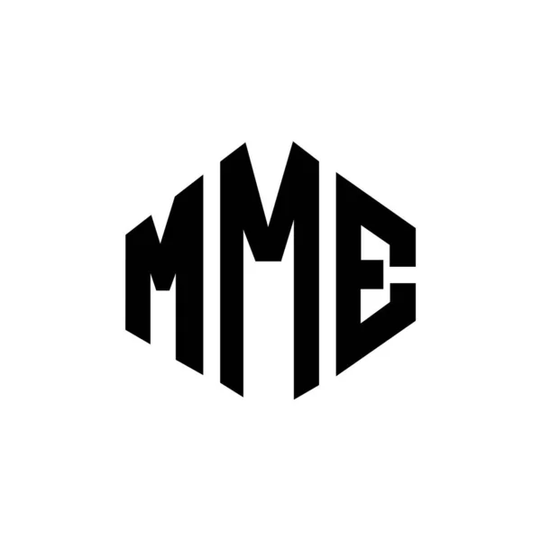 Mme Letter Logo Design Polygon Shape Mme Polygon Cube Shape — Stock Vector