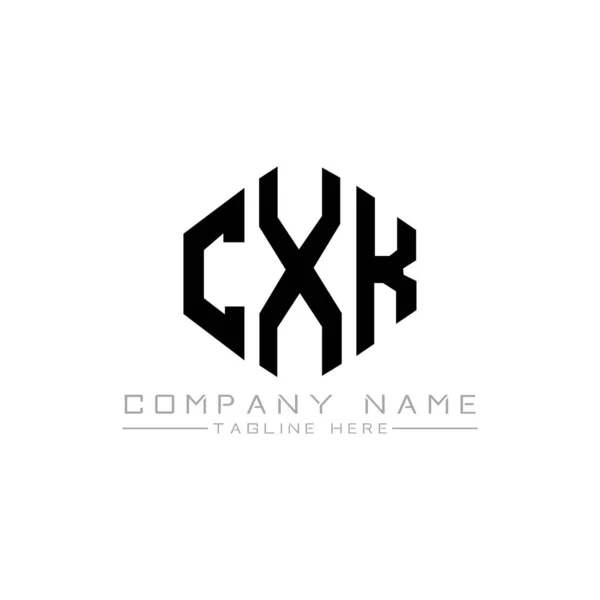Logo Lettera Cxk Design Con Forma Poligonale Design Del Logo — Vettoriale Stock