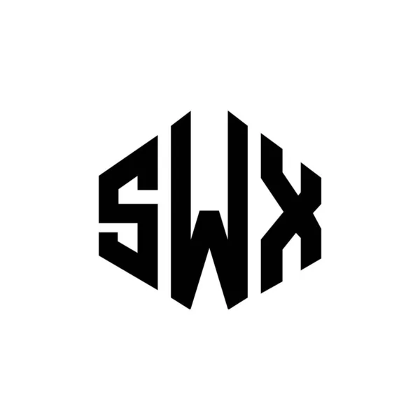 Diseño Logotipo Letra Swx Con Forma Polígono Diseño Logotipo Forma — Vector de stock