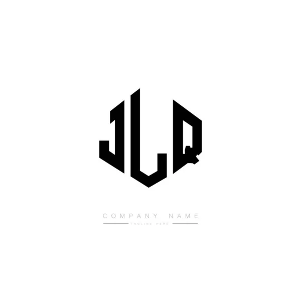 Jlq Letter Logo Design Polygon Shape Jlq Polygon Cube Shape — Stockový vektor