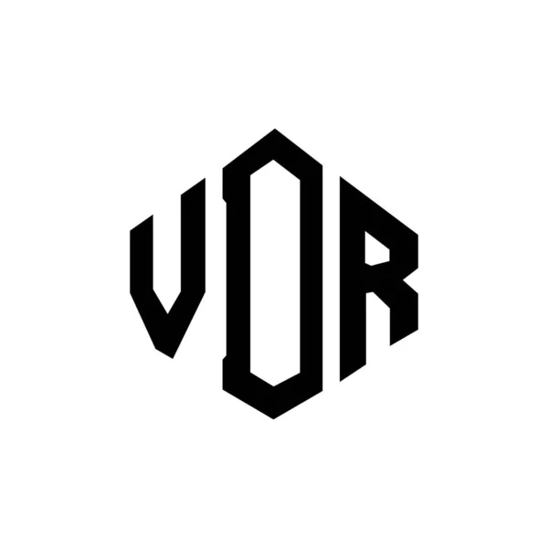 Diseño Del Logotipo Letra Vdr Con Forma Polígono Diseño Logotipo — Vector de stock