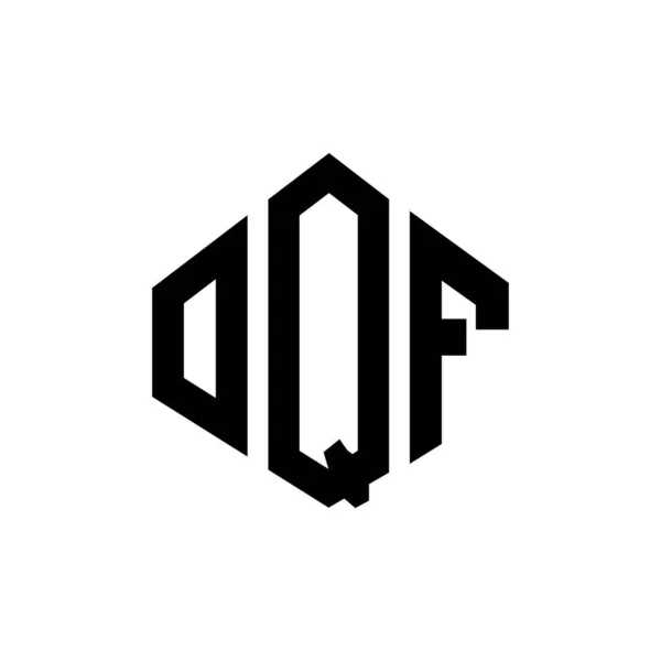 Design Logotipo Letra Oqf Com Forma Polígono Design Logotipo Forma — Vetor de Stock