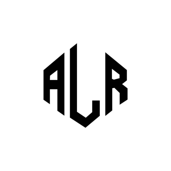 Alr Letter Logo Design Polygon Shape Alr Polygon Cube Shape — Vetor de Stock