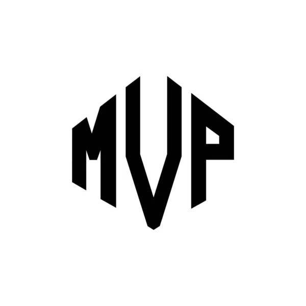 Mvp Letter Logo Design Polygon Shape Mvp Polygon Cube Shape — Vector de stock