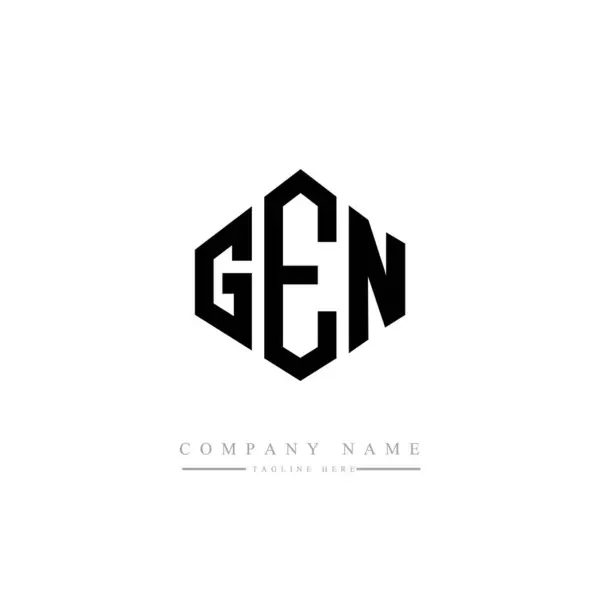 Gen Letter Initial Logo Template Design Vector — Stock Vector