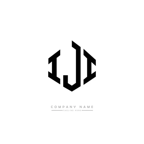 Iji Letter Eerste Logo Sjabloon Ontwerp Vector — Stockvector