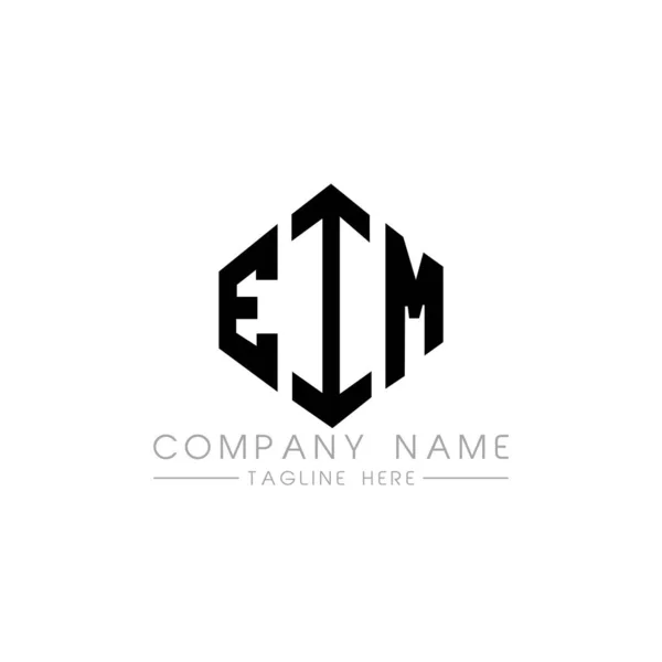 Eim Letter Logo Design Polygon Shape Eim Polygon Cube Shape — Stockvector