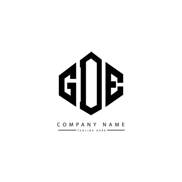 Lettera Gde Logo Iniziale Modello Design Vettoriale — Vettoriale Stock